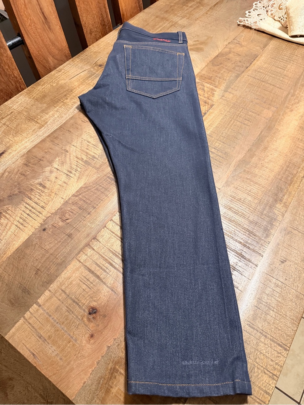 Columbia Men's Straight Jeans in Dark Blue Denim